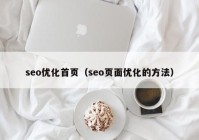 seo优化首页（seo页面优化的方法）