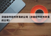 济南软件软件开发的公司（济南软件软件开发的公司）