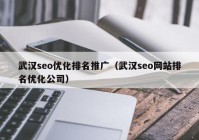 武汉seo优化排名推广（武汉seo网站排名优化公司）