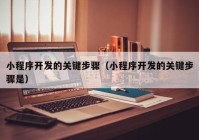 小程序开发的关键步骤（小程序开发的关键步骤是）